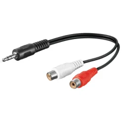 Kjell Lyd- & Videokabler|Adapterkabel 3,5 mm-hann til RCA 0,2 m