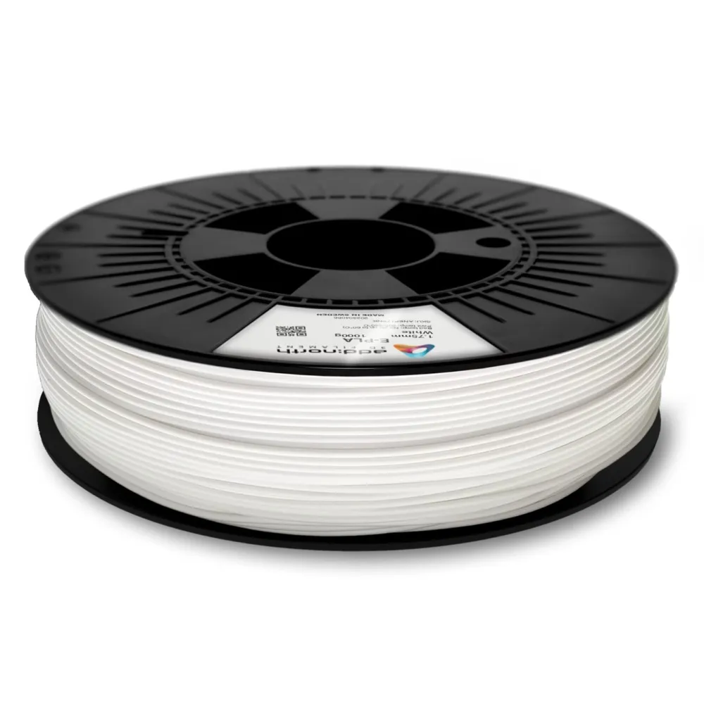 Addnorth 3D-Skriver|E-PLA-filament 1,75 mm 1000 g – Hvit