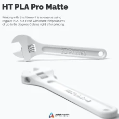 Addnorth 3D-Skriver|HT-PLA Pro-filament for 3D-skriver - Matte White