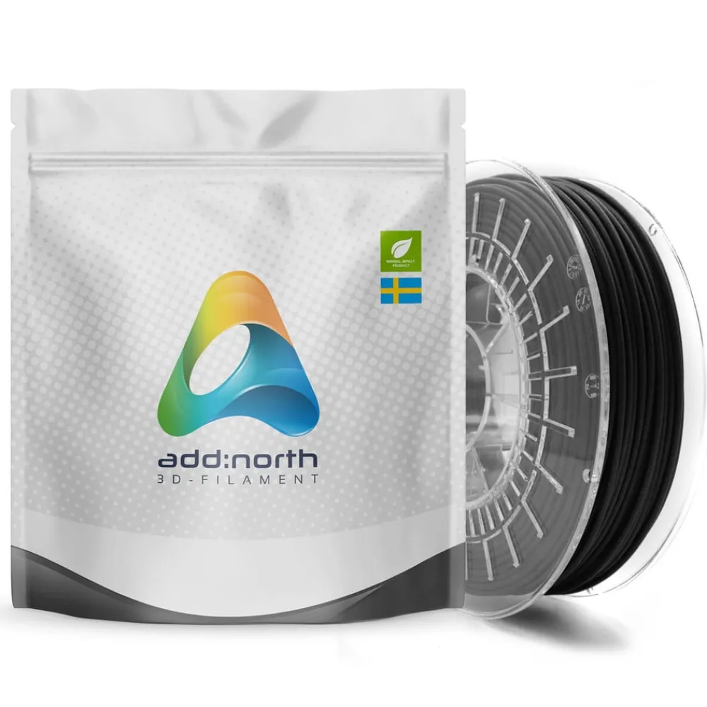 Addnorth 3D-Skriver|Textura-filament for 3D-skriver 1,75 mm Mattsvart