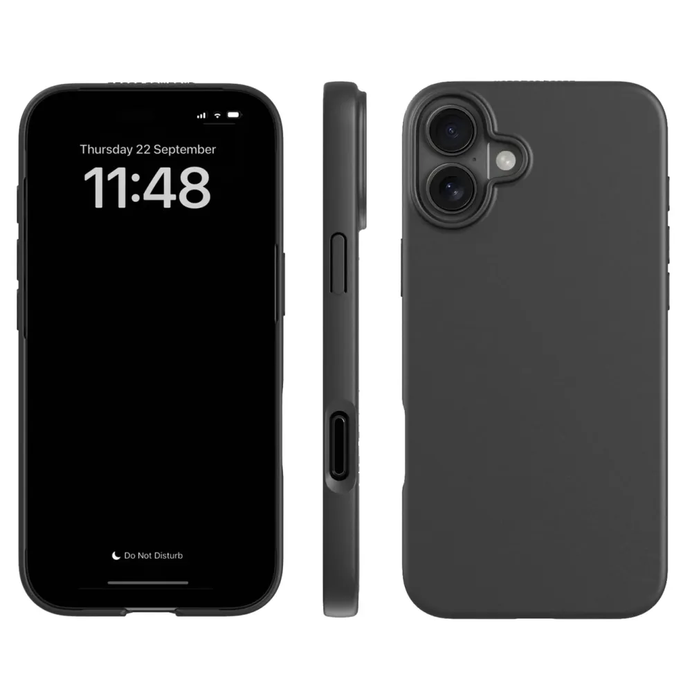 Agood company Iphone-Tilbehør|Plantebasert mobildeksel til iPhone 16 Plus - Svart