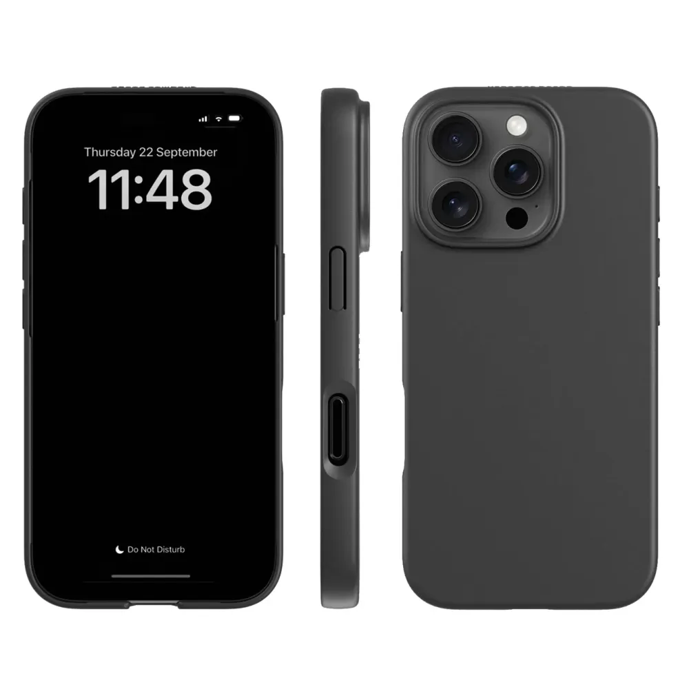Agood company Iphone-Tilbehør|Plantebasert mobildeksel til iPhone 16 Pro - Svart