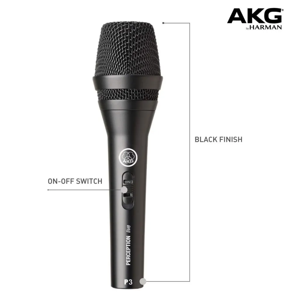 AKG Mikrofoner|Perception P3 S sangmikrofon med på/av-knapp