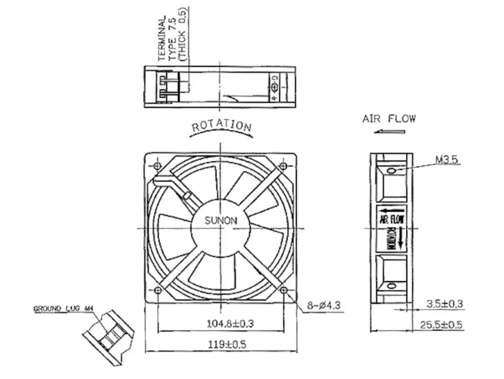 Kjell Elektronikk|Aksialvifte 230 V 120 mm