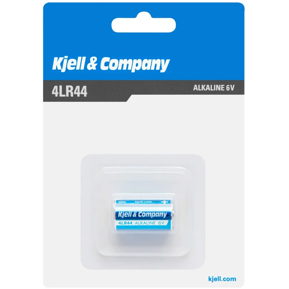 Kjell Batterier|Batterier|Alkalisk 4LR44-batteri (476A)