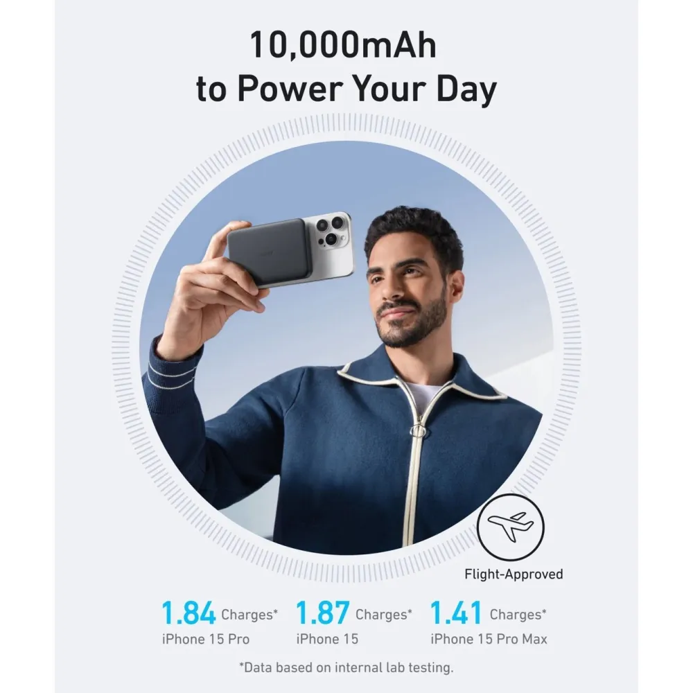 Anker Mobiltelefonladere|MagGo Powerbank Slim 10000mah