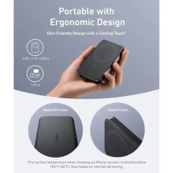 Anker Mobiltelefonladere|MagGo Powerbank Slim 10000mah