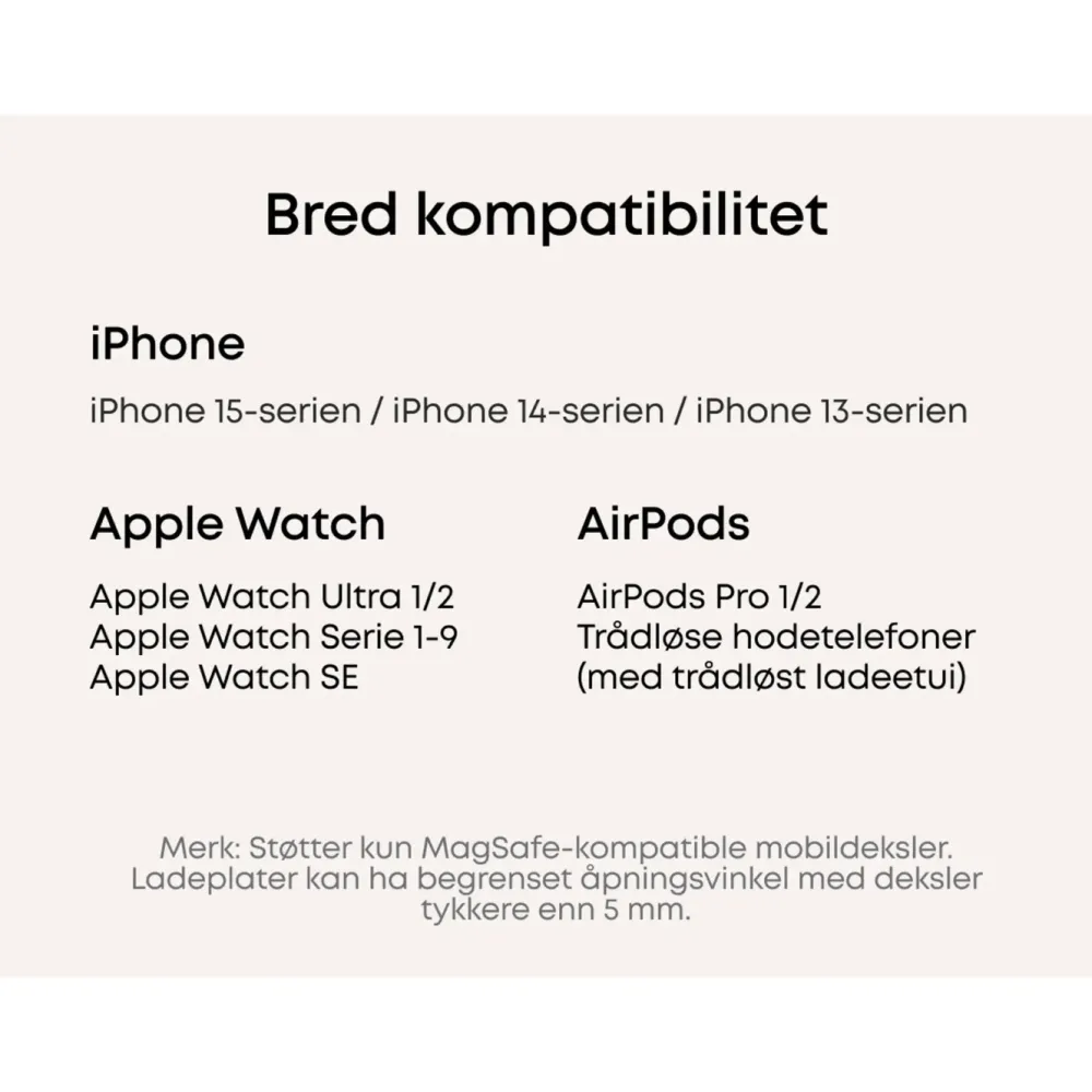 Anker Iphone-Tilbehør|Hjemmekontor|MagGo Trådløs og sammenleggbar 3-i-1-ladestasjon