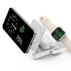 Anker Iphone-Tilbehør|Hjemmekontor|MagGo Trådløs og sammenleggbar 3-i-1-ladestasjon