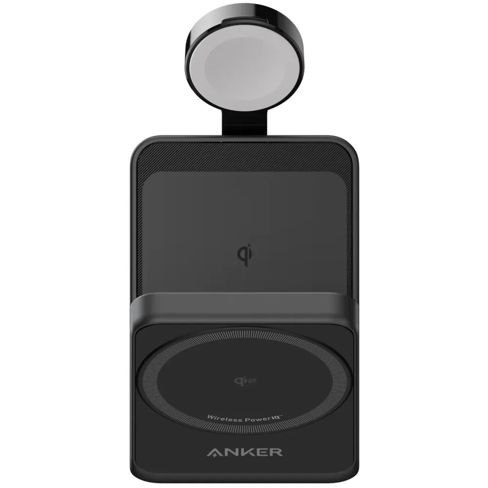 Anker Iphone-Tilbehør|Hjemmekontor|MagGo Trådløs og sammenleggbar 3-i-1-ladestasjon