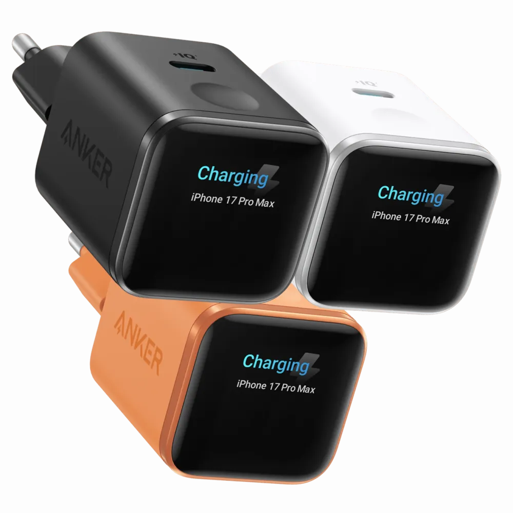 Anker Mobiltelefonladere|Nano Charger 45 W USB-C-lader med smart display