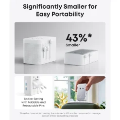 Anker Reiseeffekter|Overfallsalarm|Nano Travel Adapter 5-i-1-reiseadapter (20 W) Hvit
