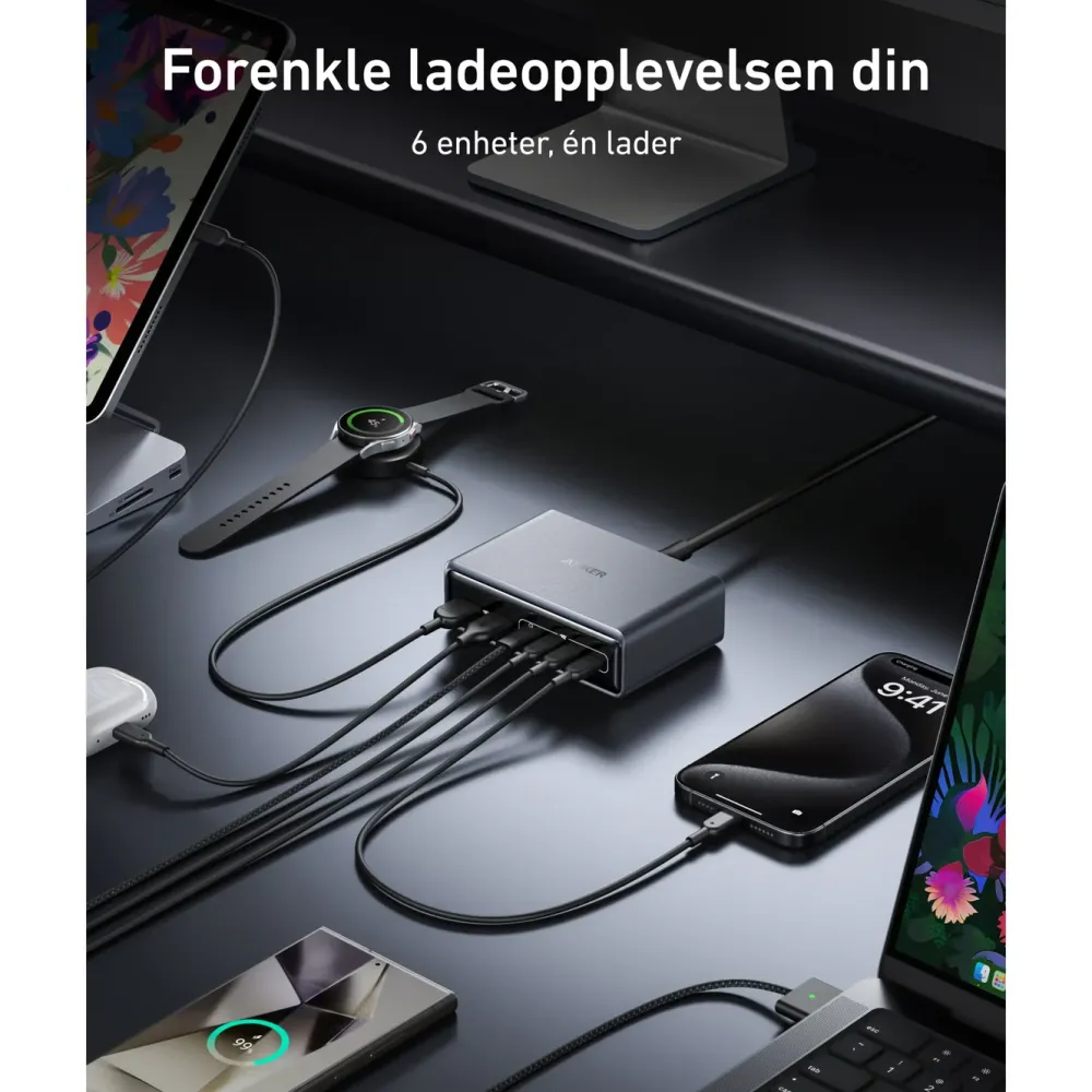 Anker Hjemmekontor|Mobiltelefonladere|Prime Charger 200W