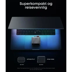 Anker Mobiltelefonladere|Prime Charger 160 W – USB-C-lader med 3 porter og display