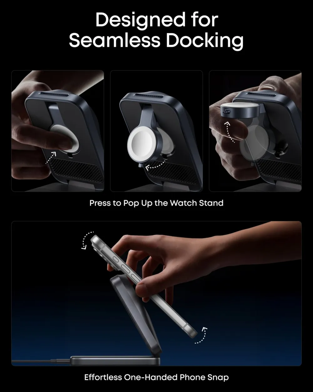 Anker Kalkulator|Makuleringsmaskiner|Prime Foldable trådløs ladestasjon 3-i-1 MagGo