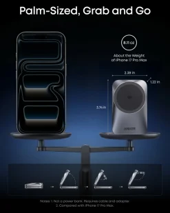 Anker Kalkulator|Makuleringsmaskiner|Prime Foldable trådløs ladestasjon 3-i-1 MagGo