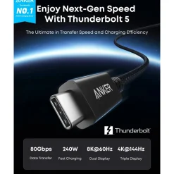 Anker Kabler Og Adaptere|Kabler Og Adaptere|Prime Thunderbolt 5-kabel 1 m