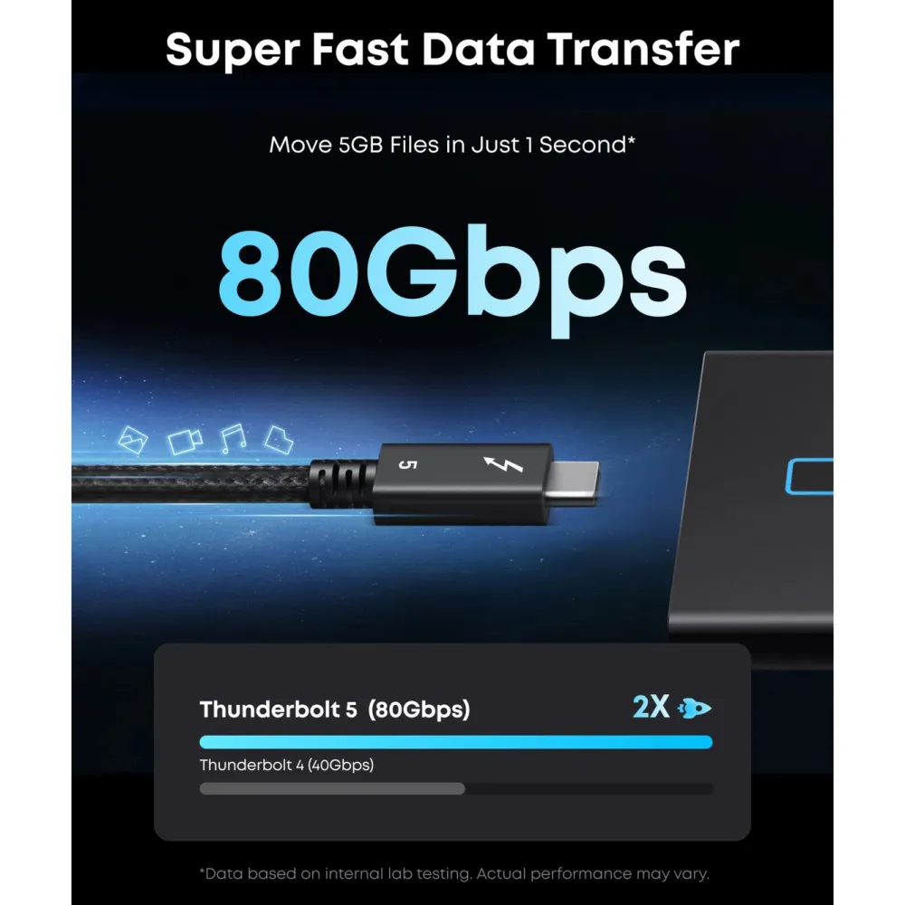 Anker Kabler Og Adaptere|Kabler Og Adaptere|Prime Thunderbolt 5-kabel 1 m