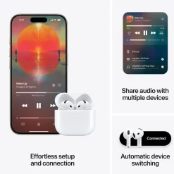 Apple Iphone-Tilbehør|Hodetelefoner Og Hodesett|AirPods 4 med aktiv støydemping