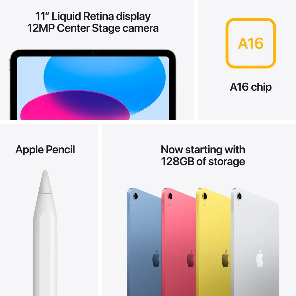 Apple Ipad Og Tilbehør|iPad (A16) 128 GB Wifi