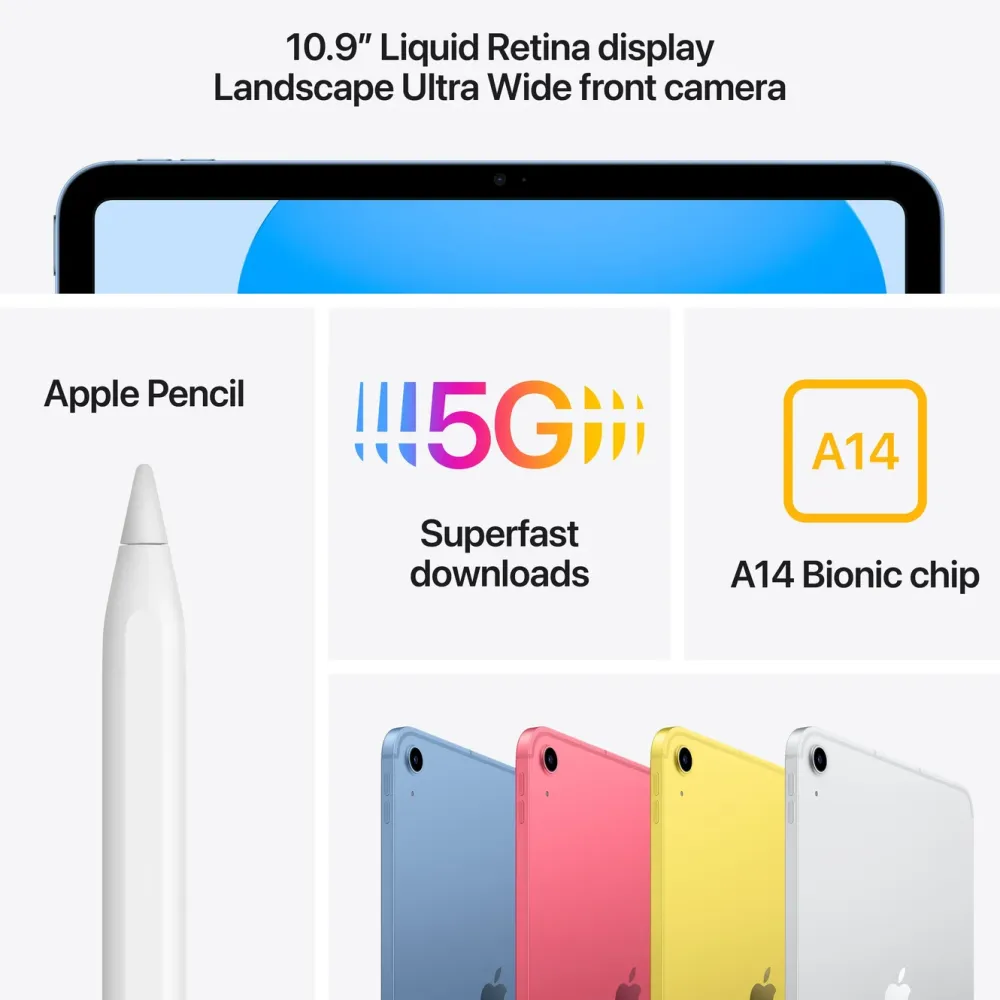 Apple Ipad Og Tilbehør|iPad (10:e gen.) 256 GB Wifi + Cellular Sølv