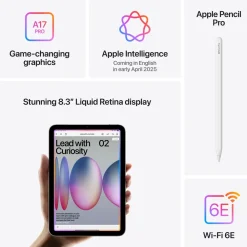 Apple Ipad Og Tilbehør|iPad mini (A17 Pro) 256 GB Wifi