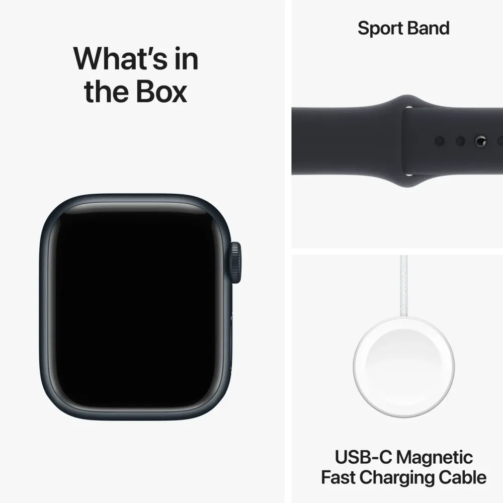 Apple Smartklokker Og Ringer|Watch Series 9 GPS + Cellular 41 mm Midnight S/M