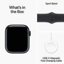 Apple Smartklokker Og Ringer|Watch Series 9 GPS 41 mm Midnight S/M