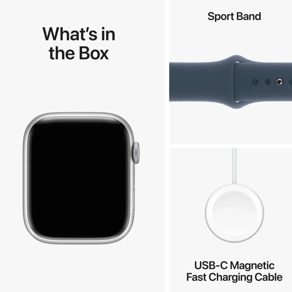Apple Smartklokker Og Ringer|Watch Series 9 GPS 45 mm Silver M/L