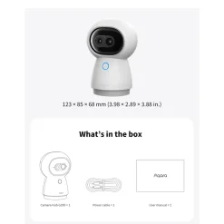 Aqara Kontroller|Kameraovervåking|Camera Hub G350 4K overvåkningskamera og Matter-hub Hvit