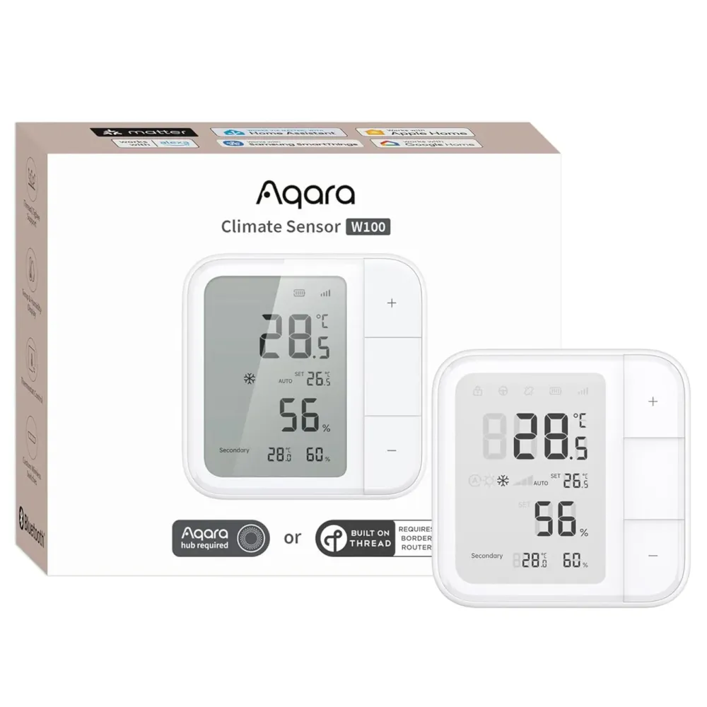 Aqara Smarte Alarmer|Smarte Sensorer|Climate Sensor W100 Hvit