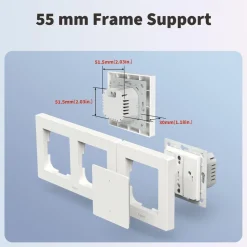Aqara Fjernstrømbryter|Light Light Switch H2 EU – smart lysbryter med 1 kanal - Hvit