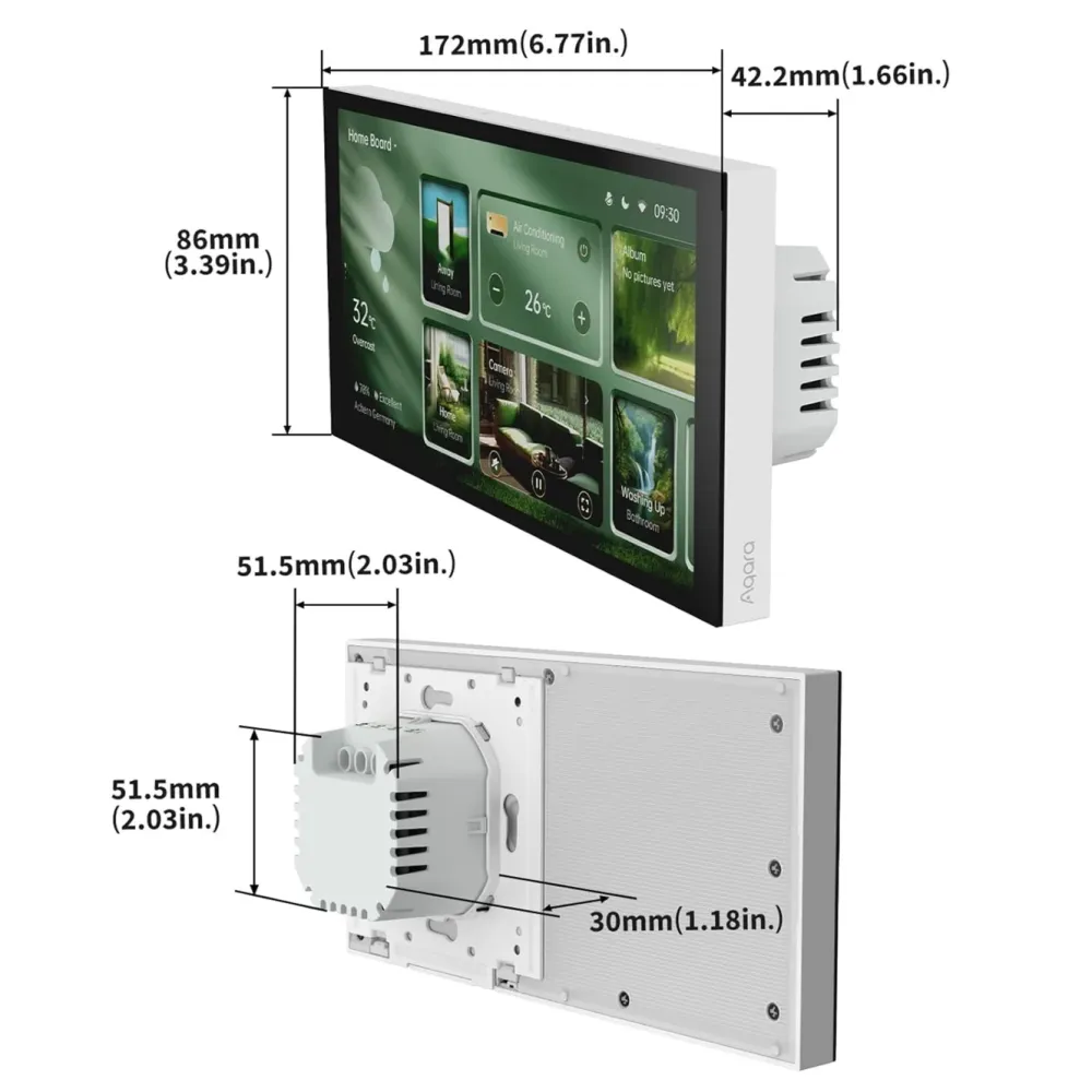 Aqara Fjernstrømbryter|Panel Hub S1 Plus