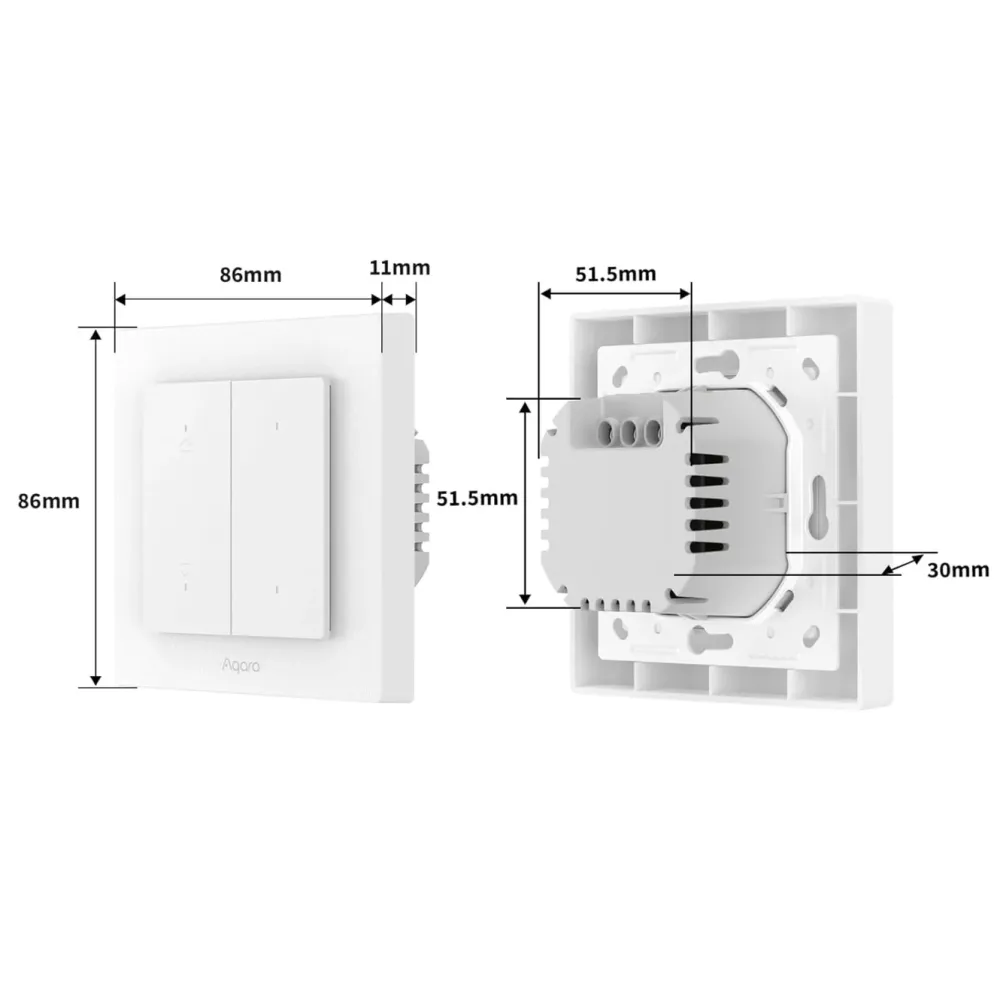 Aqara Smart Gardinkontroll|Shutter Switch H2 EU for rullegardiner og persienner