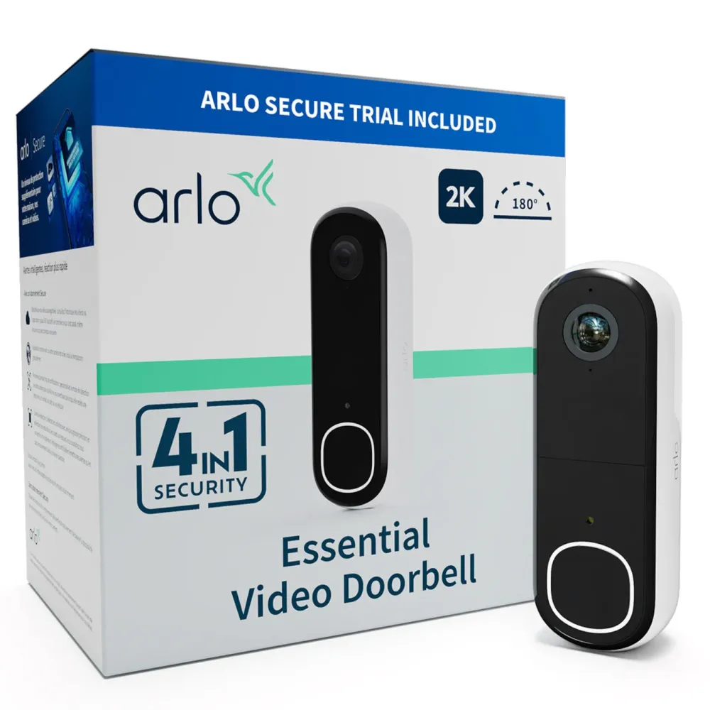 Arlo Smarte Alarmer|Smarte Sensorer|Essential doorbell 2 2K Trådløs dørklokke