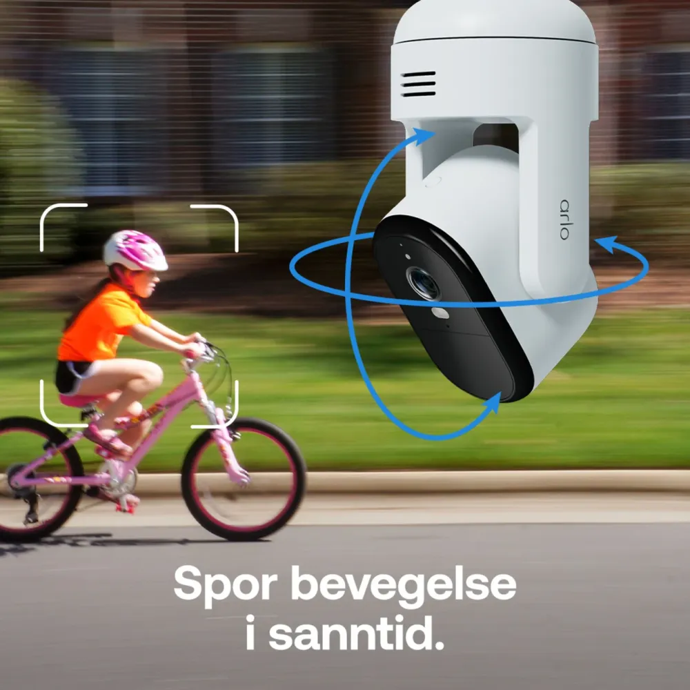Arlo Kameraovervåking|Essential 3 HD PTZ – Nettdrevet overvåkingskamera 2-pk.