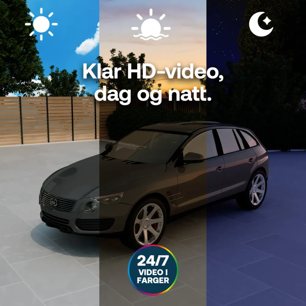 Arlo Kameraovervåking|Essential 3 HD PTZ – Nettdrevet overvåkingskamera 2-pk.