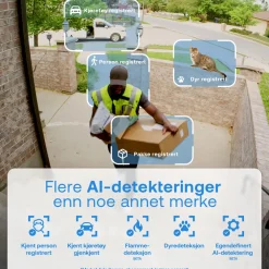 Arlo Kameraovervåking|Essential 3 HD PTZ – Nettdrevet overvåkingskamera 2-pk.