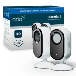 Arlo Kameraovervåking|Essential 3 HD PTZ – Overvåkingskamera innendørs 2-pk.