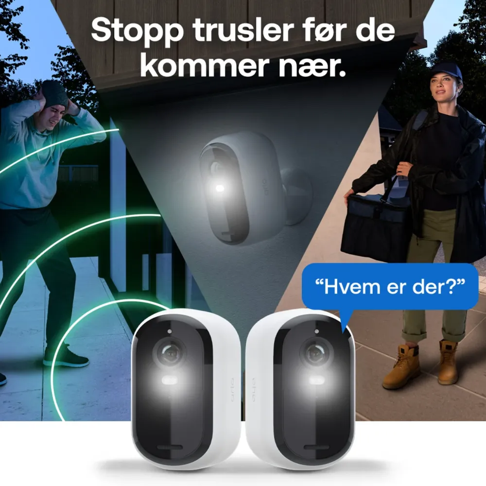 Arlo Kameraovervåking|Essential 3 HD – Trådløst overvåkingskamera 3-pk.