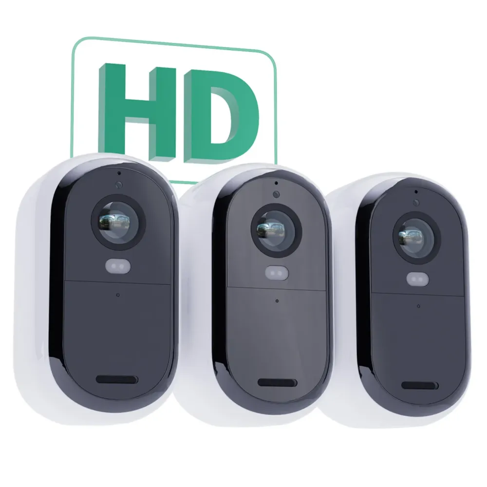 Arlo Kameraovervåking|Essential 2 HD – Trådløst overvåkingskamera 3-pk.