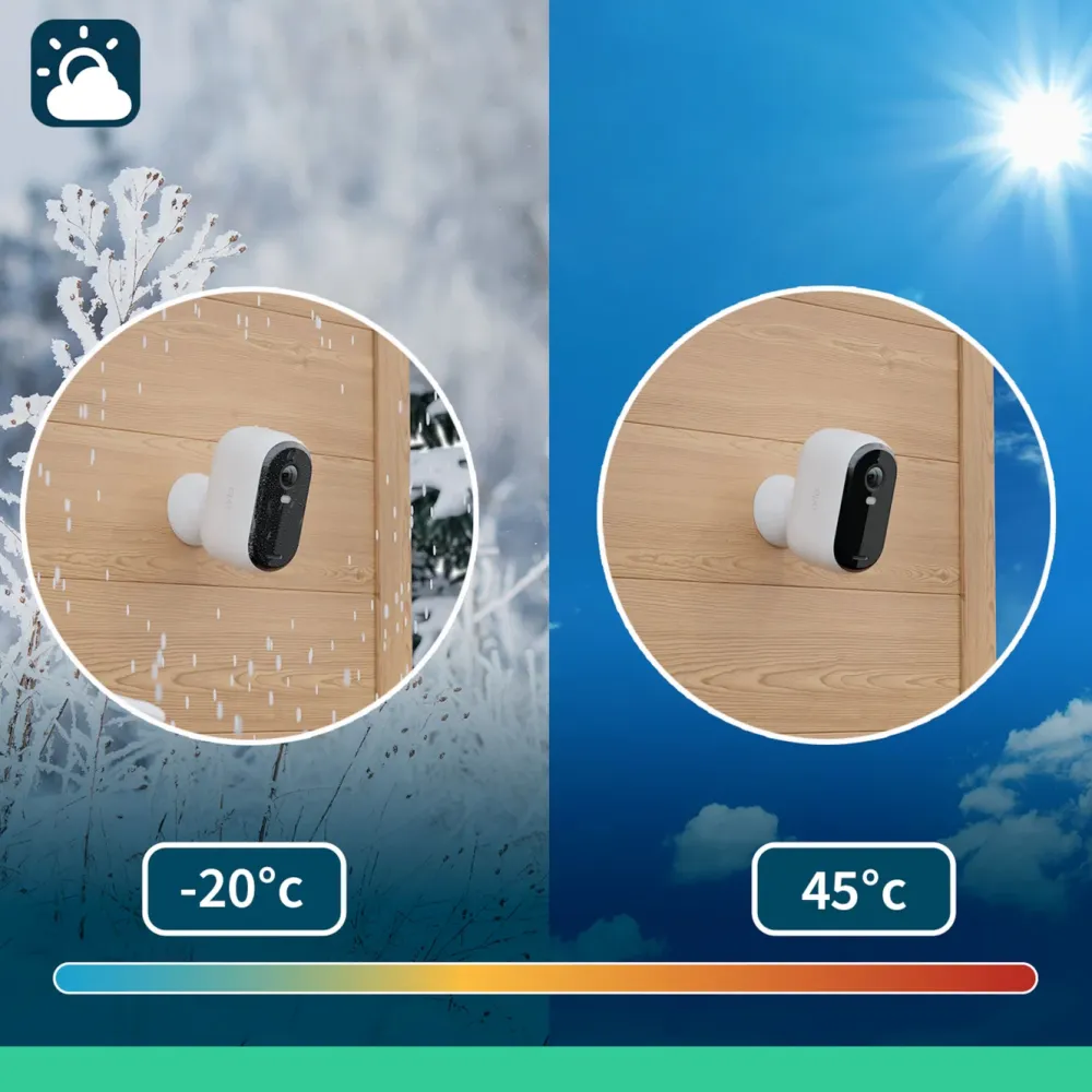 Arlo Kameraovervåking|Essential 2 HD – Trådløst overvåkingskamera 3-pk.