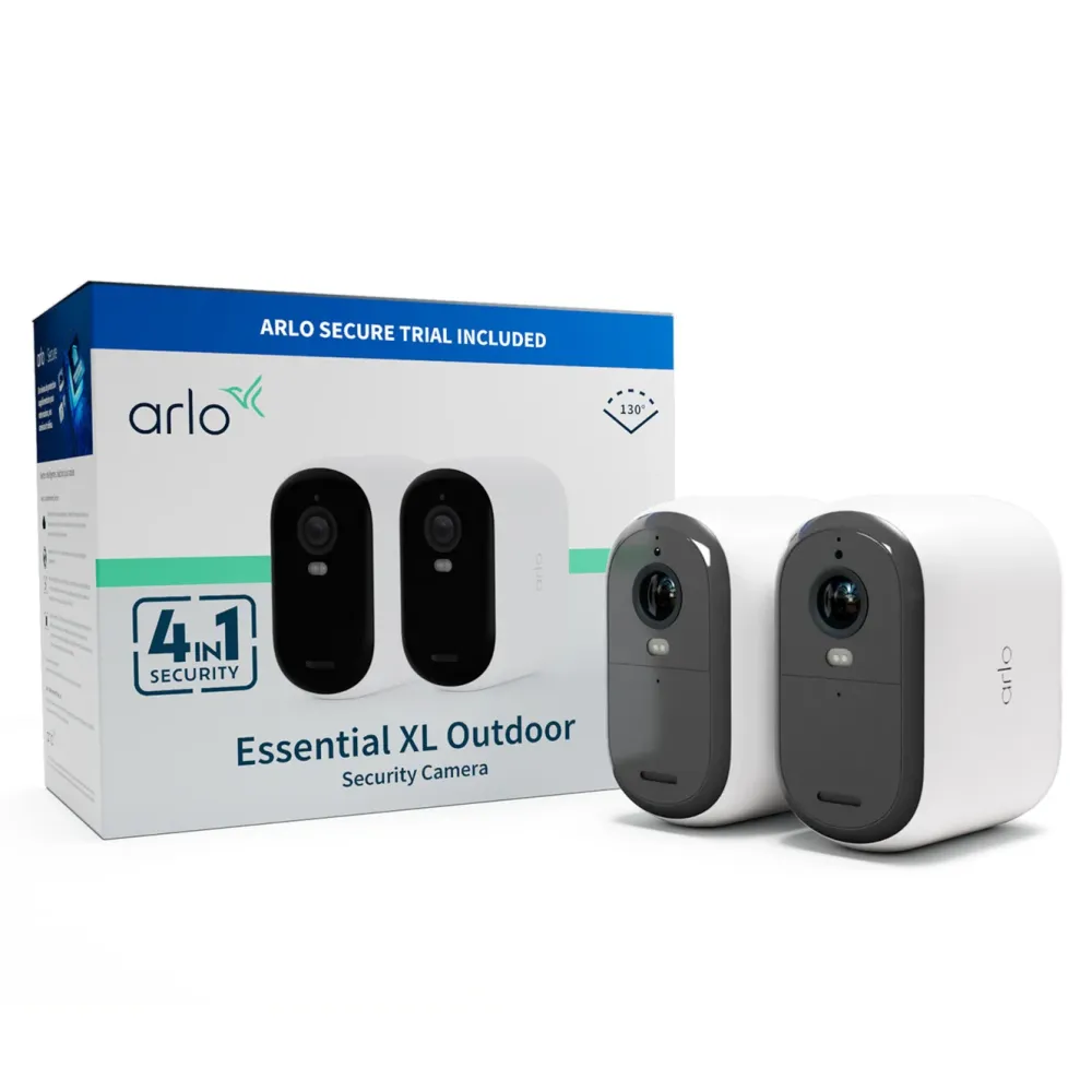 Arlo Kameraovervåking|Essential HD XL Overvåkingskamera 2-pk.