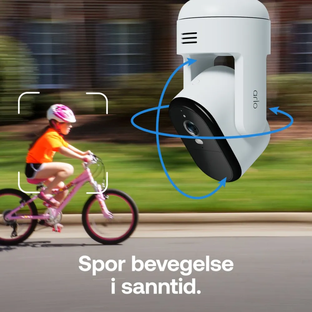 Arlo Kameraovervåking|Essential 3 2K PTZ – Trådløst overvåkingskamera 2-pk.