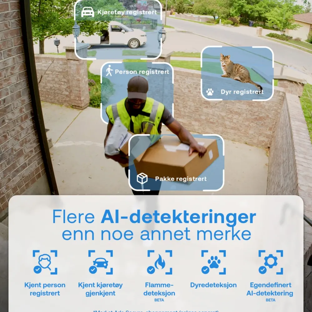 Arlo Kameraovervåking|Essential 3 2K PTZ – Trådløst overvåkingskamera 2-pk.