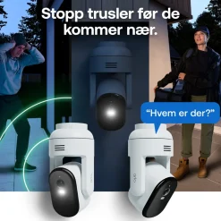 Arlo Kameraovervåking|Essential 3 2K PTZ – Trådløst overvåkingskamera 2-pk.