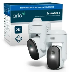 Arlo Kameraovervåking|Essential 3 2K PTZ – Trådløst overvåkingskamera 2-pk.