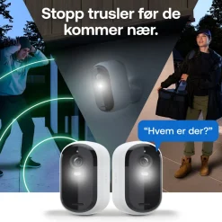 Arlo Alarmsystemer|Skimmingsbeskyttelse|Essential 3 2K – Trådløst overvåkingskamera 2-pk.