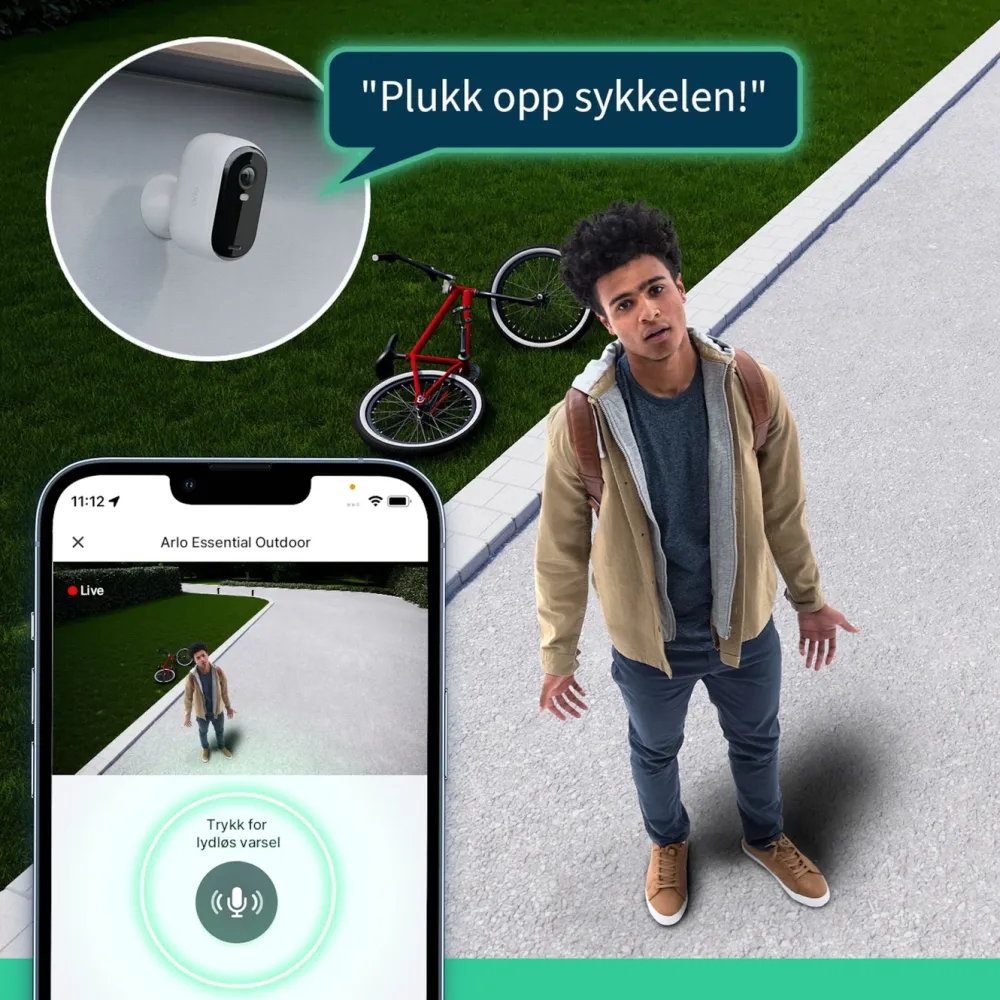 Arlo Kameraovervåking|Essential 2K XL Overvåkingskamera 2-pk.