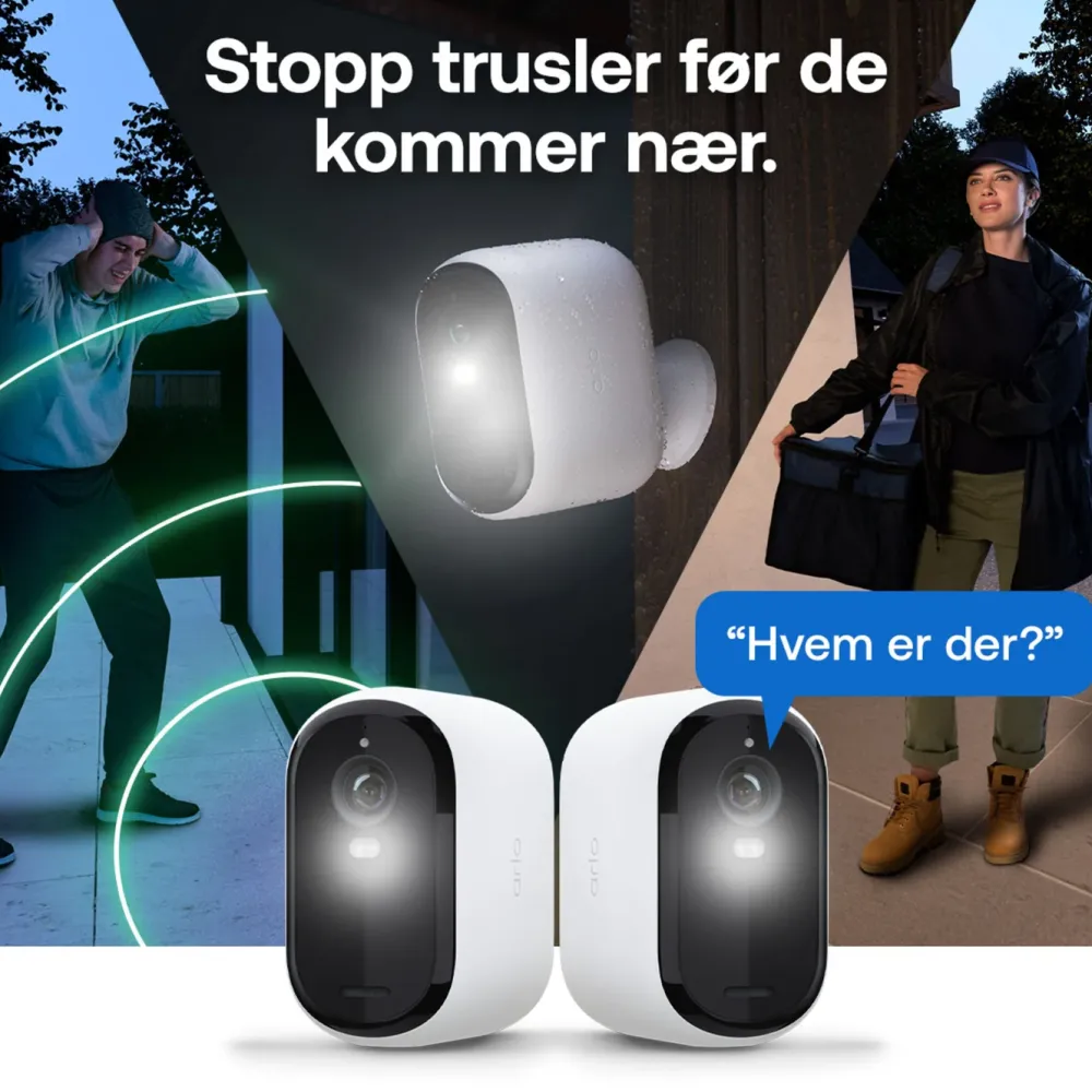 Arlo Kameraovervåking|Essential 3 XL 2K – Trådløst overvåkingskamera 3-pk.